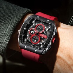Helloice Reloj de cuarzo para hombre con fecha luminosa y correa de silicona