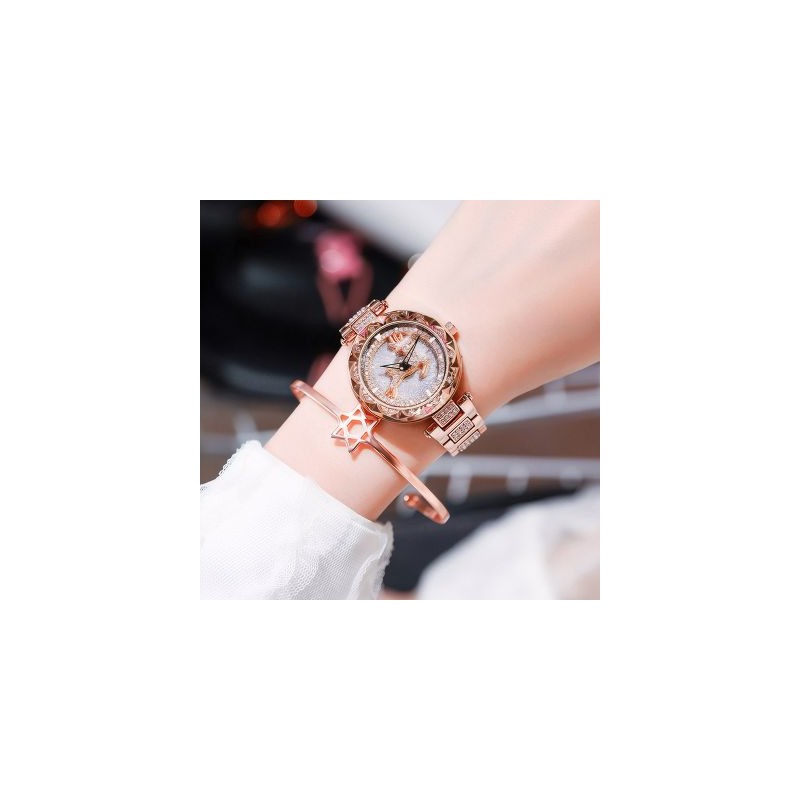 Helloice Reloj de cuarzo para mujer Iced Deer Hollow