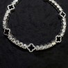 Helloice Pulsera de tenis Iced Out con trébol de cuatro hojas