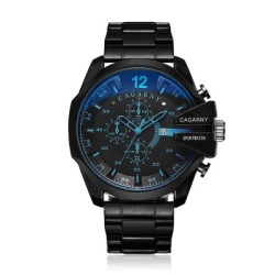 Helloice 53mm Reloj Deportivo de Cuarzo de Acero Inoxidable para Hombre