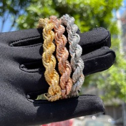 Helloice Pulsera de cuerda helada de 9 mm