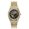 Helloice Reloj Mecánico Iced para Hombre con Piedras Baguette en Oro
