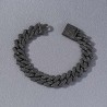Helloice Brazalete cubano Iced Miami de 14 mm en oro negro