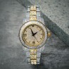 Helloice Reloj Iced de dos tonos en oro de 18 quilates