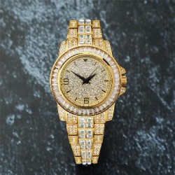 Helloice Reloj Iced con acabado en oro de 18 quilates