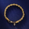 Helloice 6mm Pulsera de Cuerda de Oro