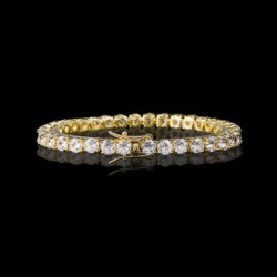 Helloice Pulsera de Tenis de Oro de 18K de 5mm