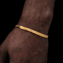 Helloice 6mm Pulsera de Serpiente de Oro