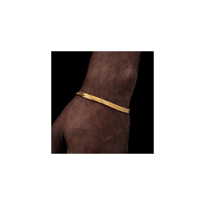 Helloice 6mm Pulsera de Serpiente de Oro