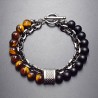 Helloice Pulsera de Cadena de Cuentas de Piedra Curativa Natural