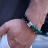 Helloice Pulsera de Cadena de Cuentas de Piedra Curativa Natural