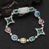Helloice Pulsera Iced de diamantes multicolores de 10 mm