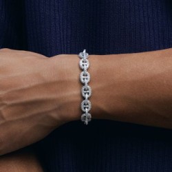 Helloice Brazalete con eslabones G pavimentados de 8 mm