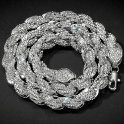 Helloice Cadena de cuerda helada de 9 mm