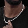 Helloice Cadena Tennis de oro blanco de 18 quilates de 5 mm