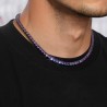 Helloice Cadena de tenis Iced Out Purple de 5 mm en oro negro