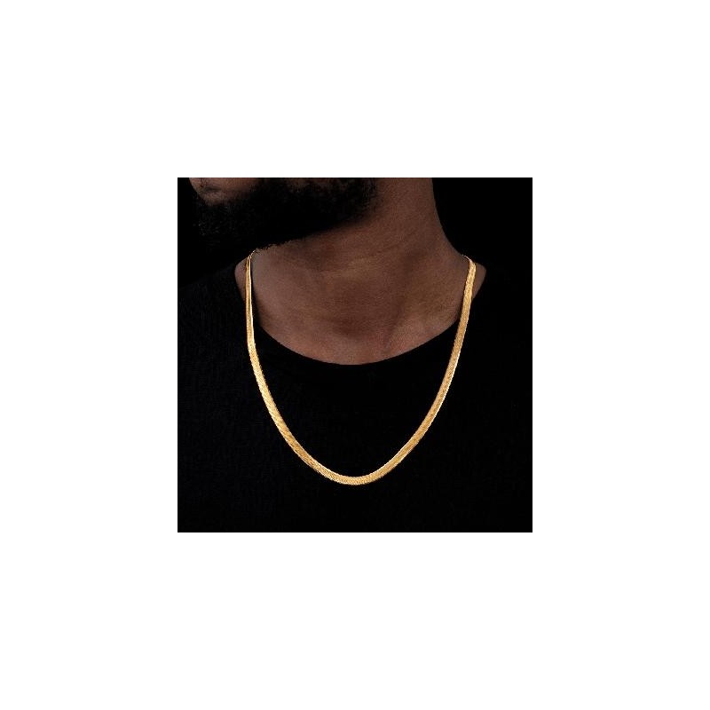 Helloice Cadena de Espiga de 6mm en Oro