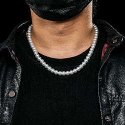 Helloice Collar de Perlas de 6 mm/8 mm/10 mm