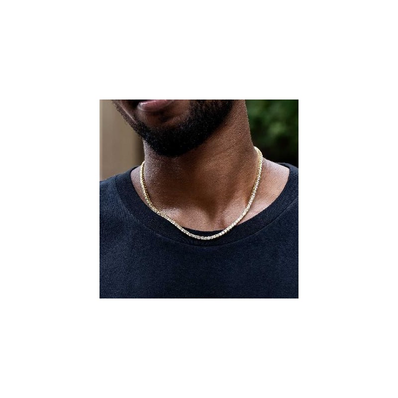 Helloice Cadena Tenis 3mm Oro 18K