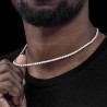 Helloice Cadena de Tenis de Plata de 3 mm