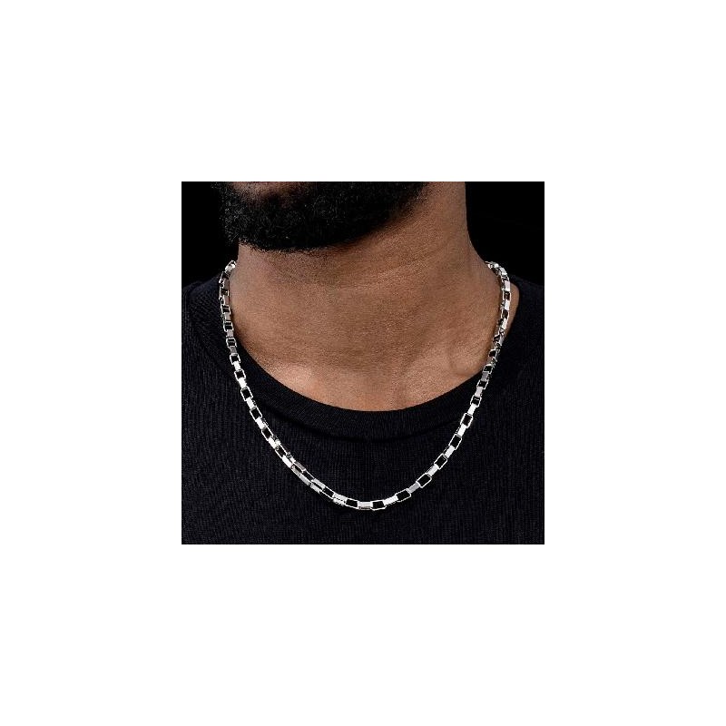 Helloice 5mm Cadena Forzada de Plata