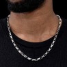 Helloice 5mm Cadena Forzada de Plata