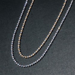 Helloice Collar de estrella cuadrangular helada de 5 mm