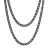 Helloice Cadena cubana de acero inoxidable de 5 mm en oro negro