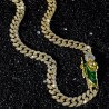 Helloice Cadena de eslabones cubanos Iced Out St. Jude de 12 mm