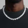 Helloice Cadena de tenis triangular Iced Out de 9 mm