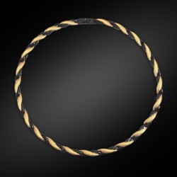 Helloice Cadena de cuerda de dos tonos de 8 mm