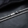 Helloice Cadena de cuerda de acero inoxidable con nombre personalizado de 3 mm