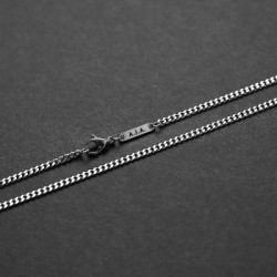 Helloice Cadena cubana de acero inoxidable con nombre personalizado de 3 mm