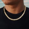 Helloice Cadena de tenis hexagonal de 8 mm en oro
