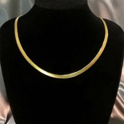 Helloice 3mm/4mm Cadena de Serpiente de Oro