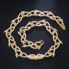 Helloice Cadena de eslabones de perlas y espinas de 18 mm y 20'' Iced en oro