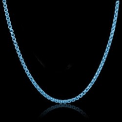 Helloice Cadena tipo caja de 2,5 mm para hombre