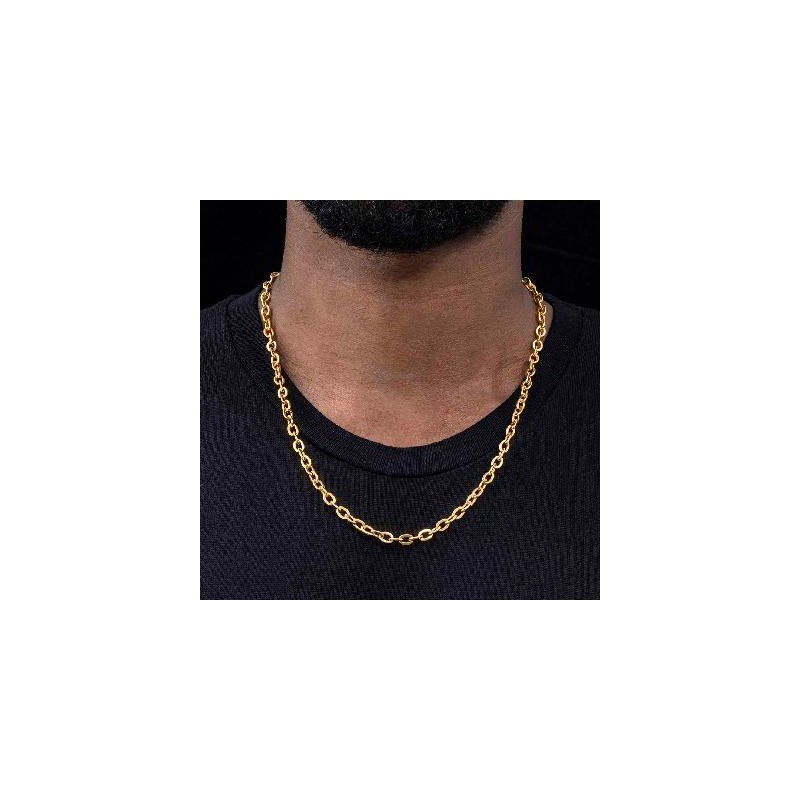 Helloice Cadena Rolo de 5 mm en Oro