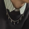Helloice Collar de Acero Titanio Remachado