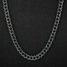 Helloice Cadena cubana Miami negra y esmeralda en forma de lágrima helada de 10 mm