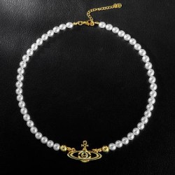 Helloice Collar Perlas Ojo del Amuleto Planeta
