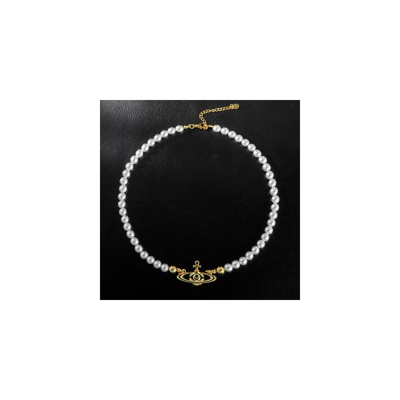 Helloice Collar Perlas Ojo del Amuleto Planeta