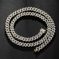 Helloice Cadena de eslabones cubanos Iced de 8 mm en oro