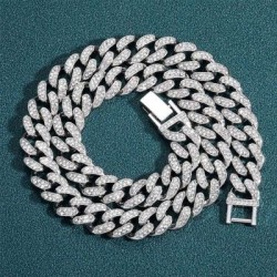 Helloice Cadena de collar de eslabones cubanos Miami helado de 13 mm