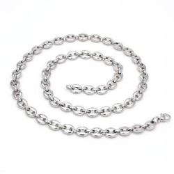 Helloice Cadena de granos de café de 7mm 22"