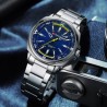 Helloice Reloj de cuarzo deportivo impermeable de acero inoxidable para hombre