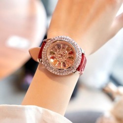 Helloice Reloj para mujer con esfera de flores multicolor helado