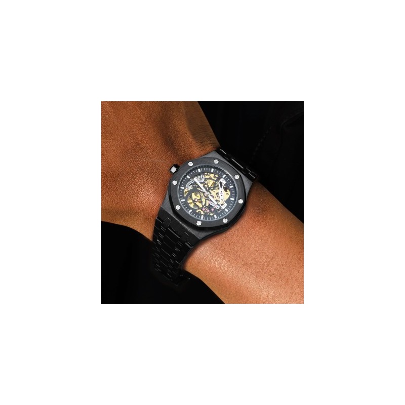 Helloice Reloj automático luminoso esqueleto