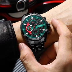 Helloice Reloj deportivo con calendario para hombre con tres subesferas