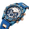 Helloice Reloj deportivo para hombre con calendario de cuerda y correa de silicona